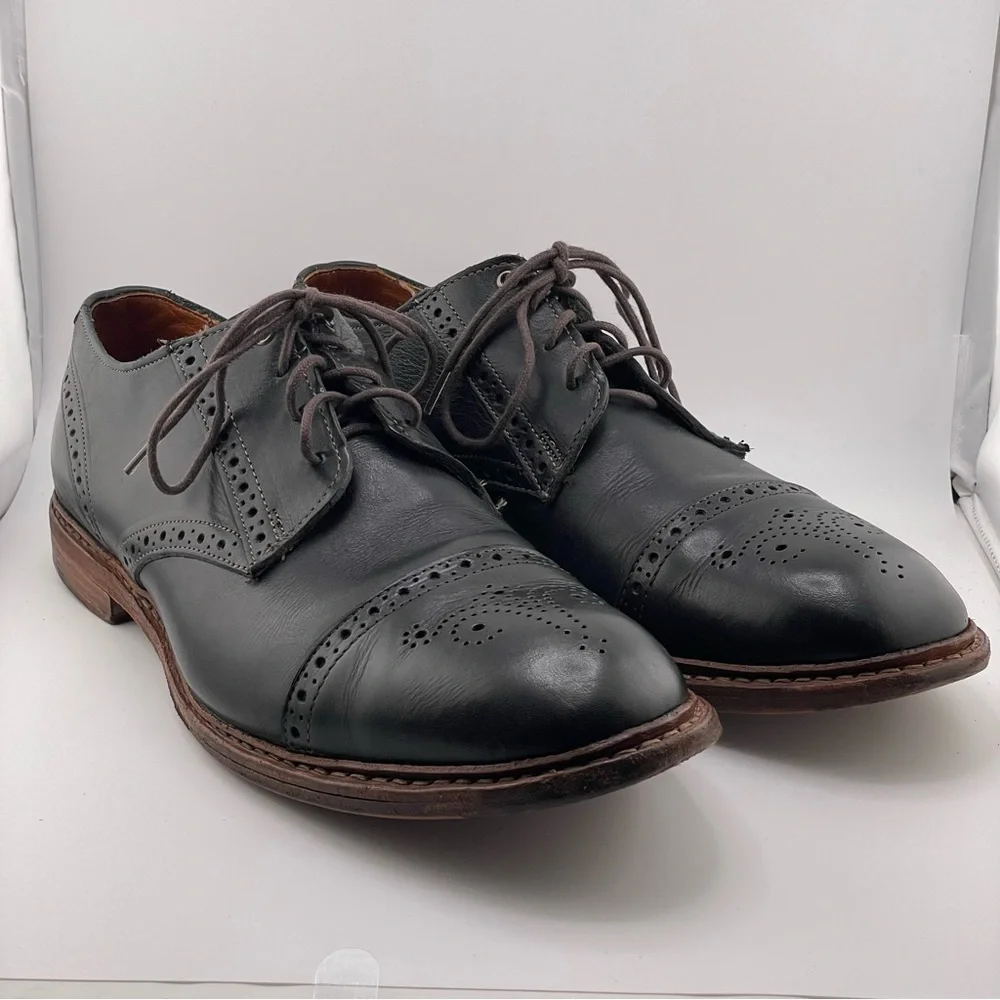 Allen Edmonds Bainbridge Mens Black Leather Oxfords Size 11